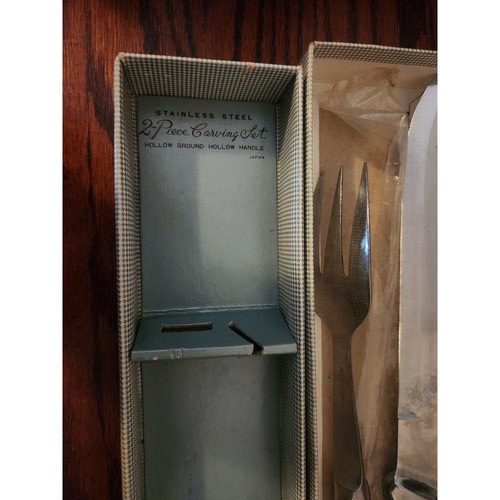 2 Piece Stainless Steel Carving Set - Hollow Ground Hollow Handle - Knife & Fork - Picture 5 of 5